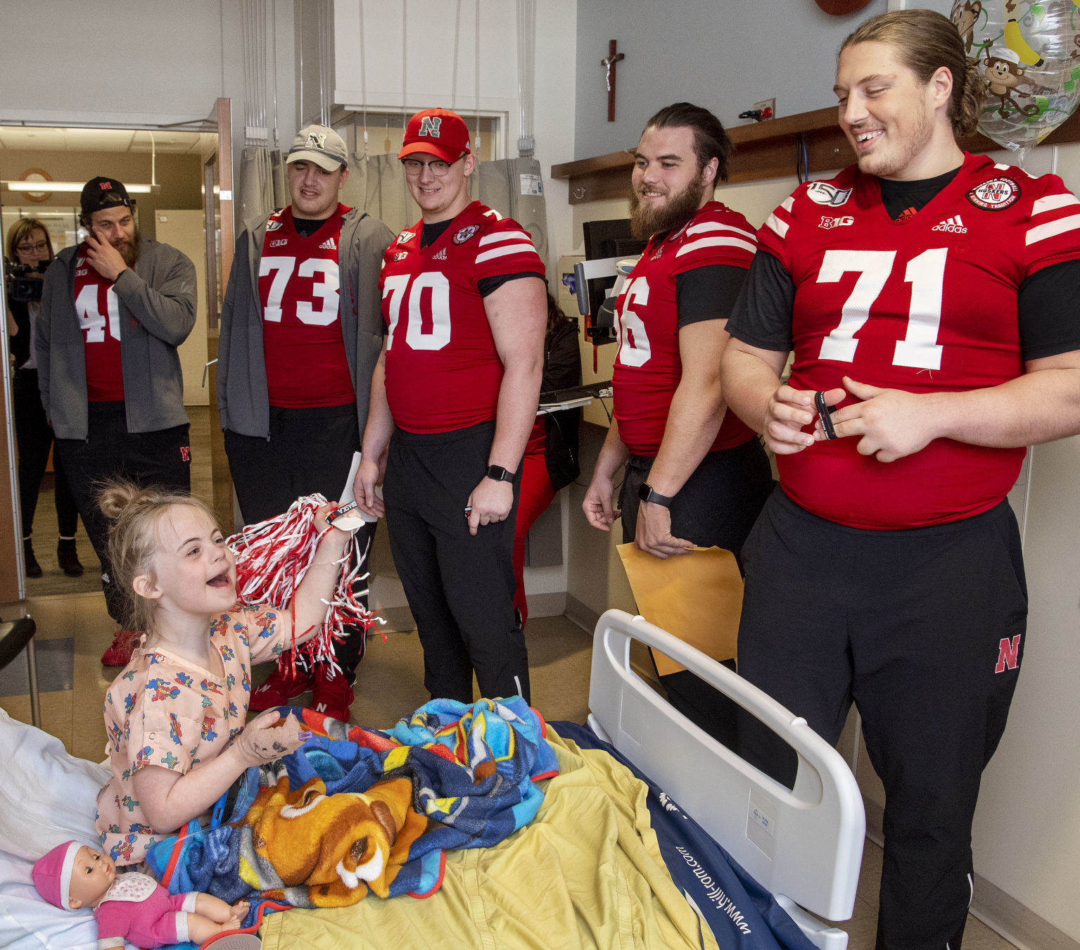 Huskers Visit CHI Health St. Elizabeth, 11.27